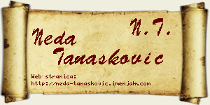 Neda Tanasković vizit kartica